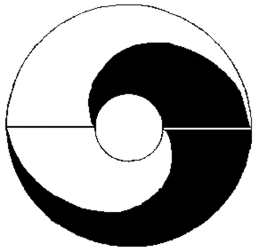A Ming-kori Lai Zhide által használt Taiji ábra (90 fokkal balra elforgatva)